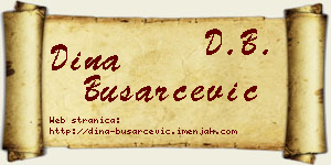 Dina Busarčević vizit kartica